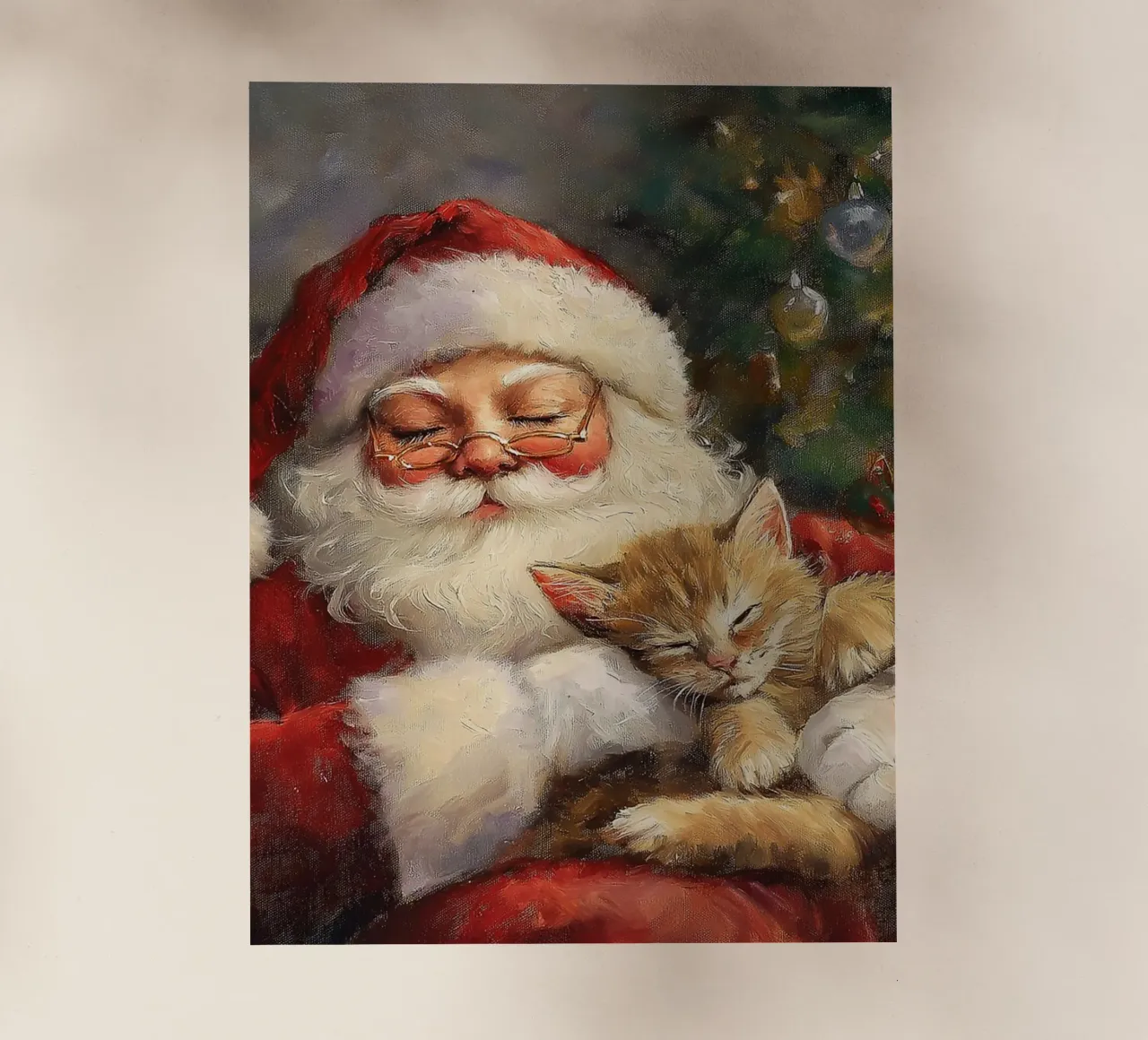 Pace e tranquillità a Natale - Babbo Natale pellicola backlit da Cozy Vibes