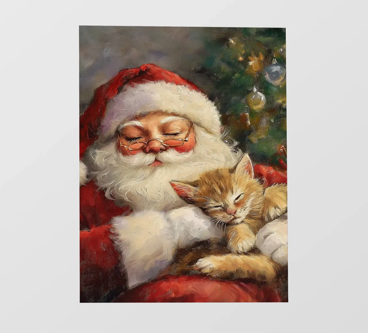 Pace e tranquillità a Natale - Babbo Natale telo in pvc da Cozy Vibes