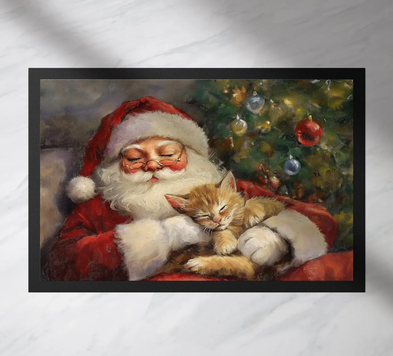 Pace e tranquillità a Natale - Babbo Natale zerbino da Cozy Vibes