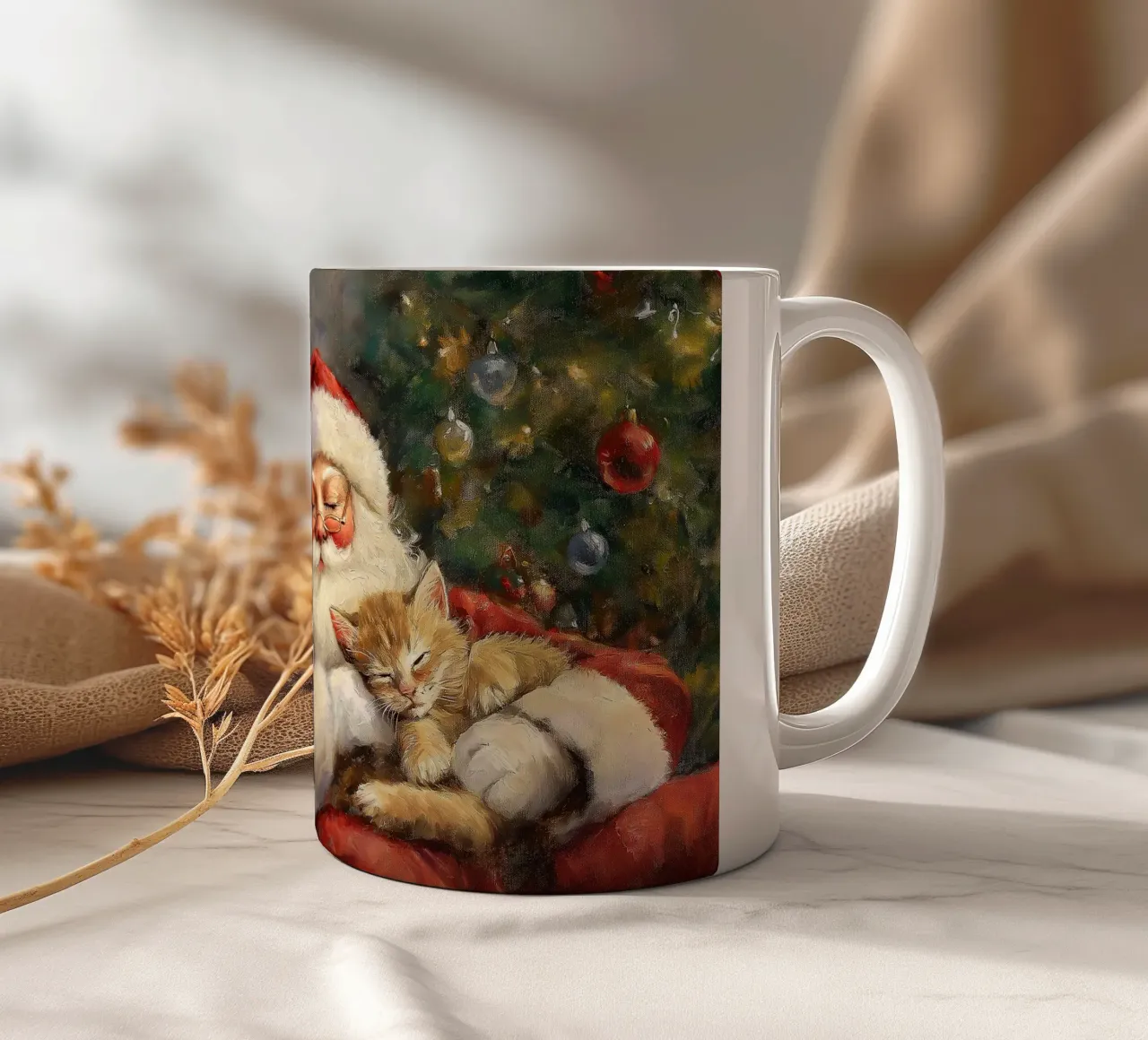 Pace e tranquillità a Natale - Babbo Natale tazza in ceramica da Cozy Vibes