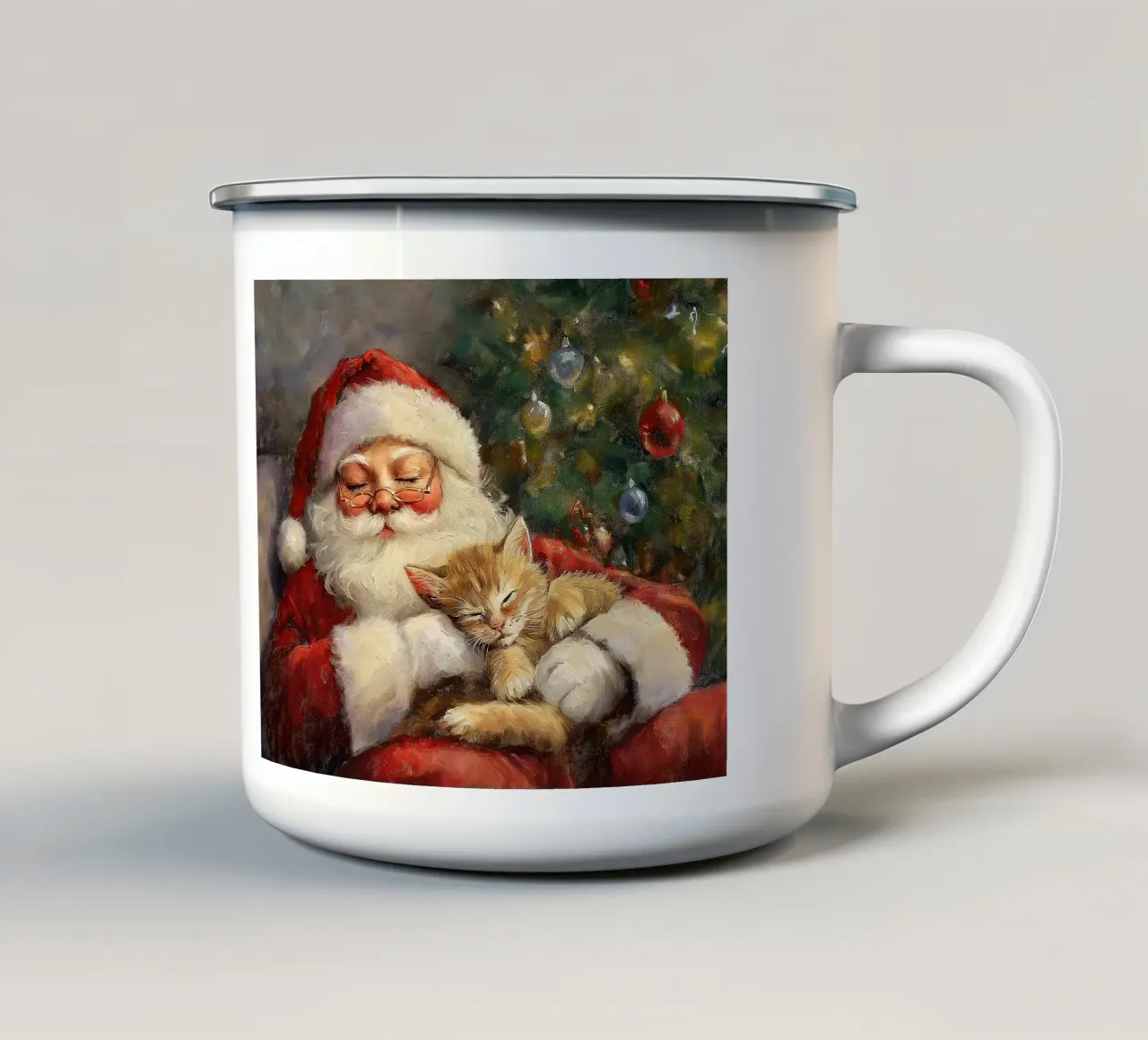 Kerstrust - de kerstman emaille mok van Cozy Vibes