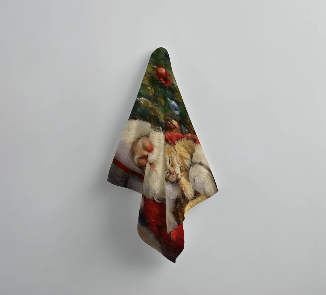 Pace e tranquillità a Natale - Babbo Natale asciugamano da bagno da Cozy Vibes