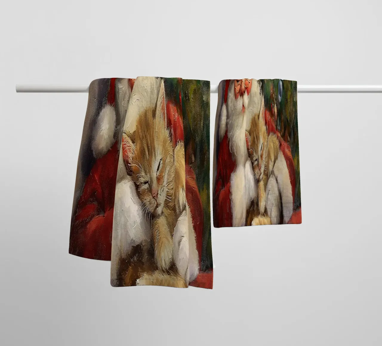 Pace e tranquillità a Natale - Babbo Natale asciugamano da bagno da Cozy Vibes