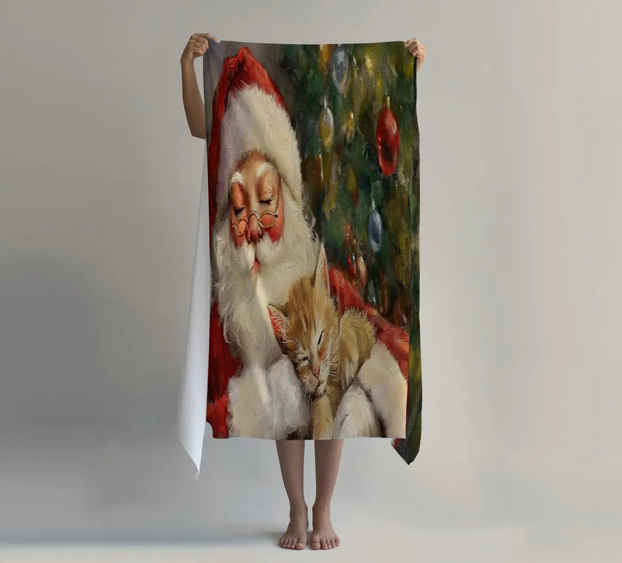 Pace e tranquillità a Natale - Babbo Natale telo mare da Cozy Vibes