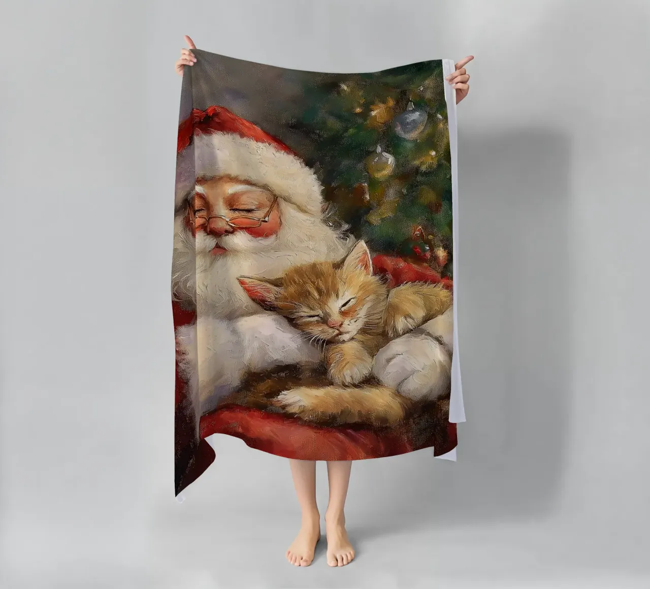 Pace e tranquillità a Natale - Babbo Natale telo mare da Cozy Vibes