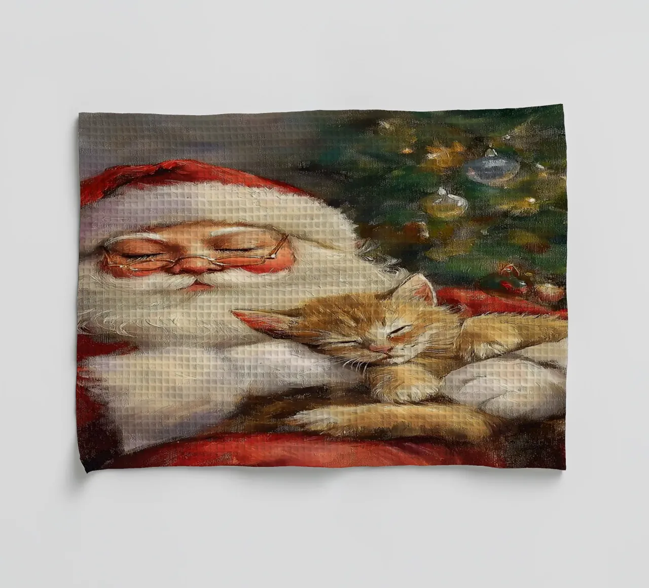 Pace e tranquillità a Natale - Babbo Natale canovaccio da cucina da Cozy Vibes