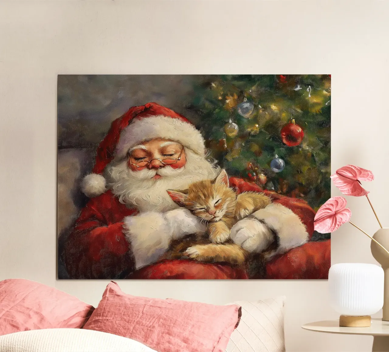 Pace e tranquillità a Natale - Babbo Natale poster da Cozy Vibes
