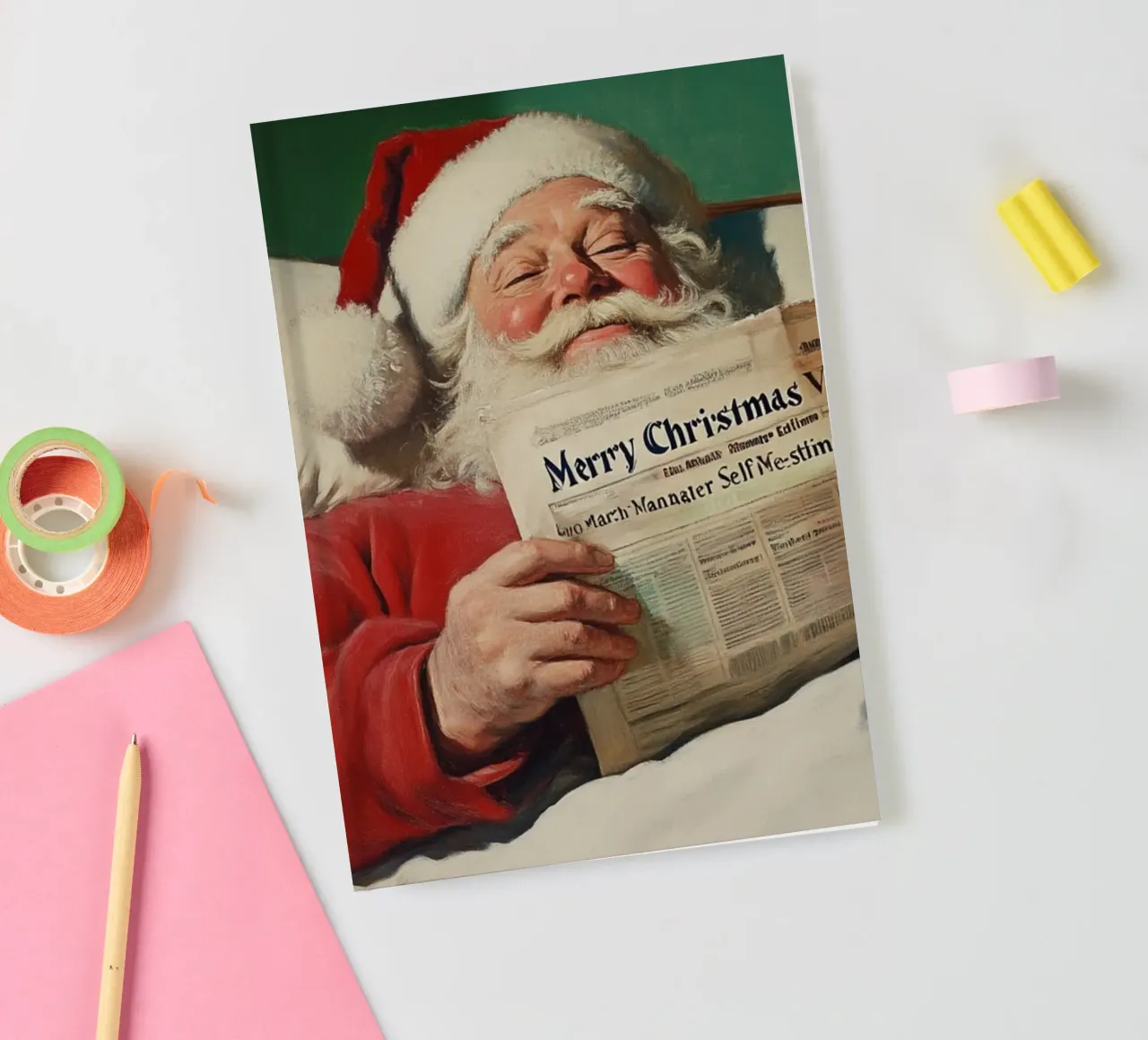 Joyeuse pause de Noël - Père Noël carnet de notes de Cozy Vibes