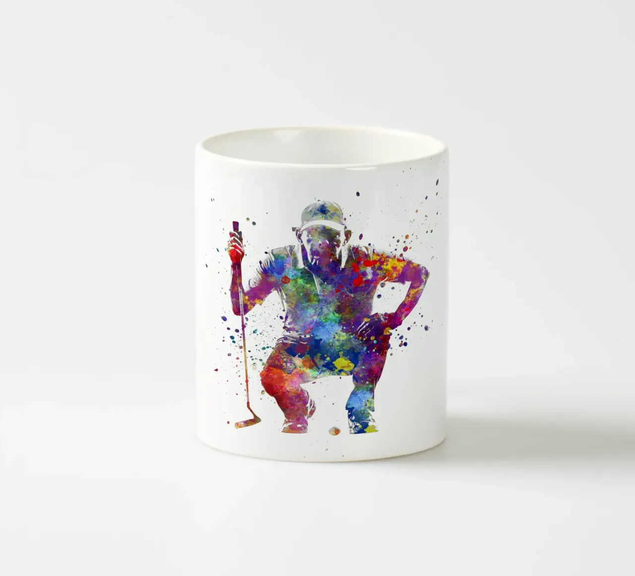 Giocatore di golf in acquerello tazza in ceramica da ⚽ Sports Pulse
