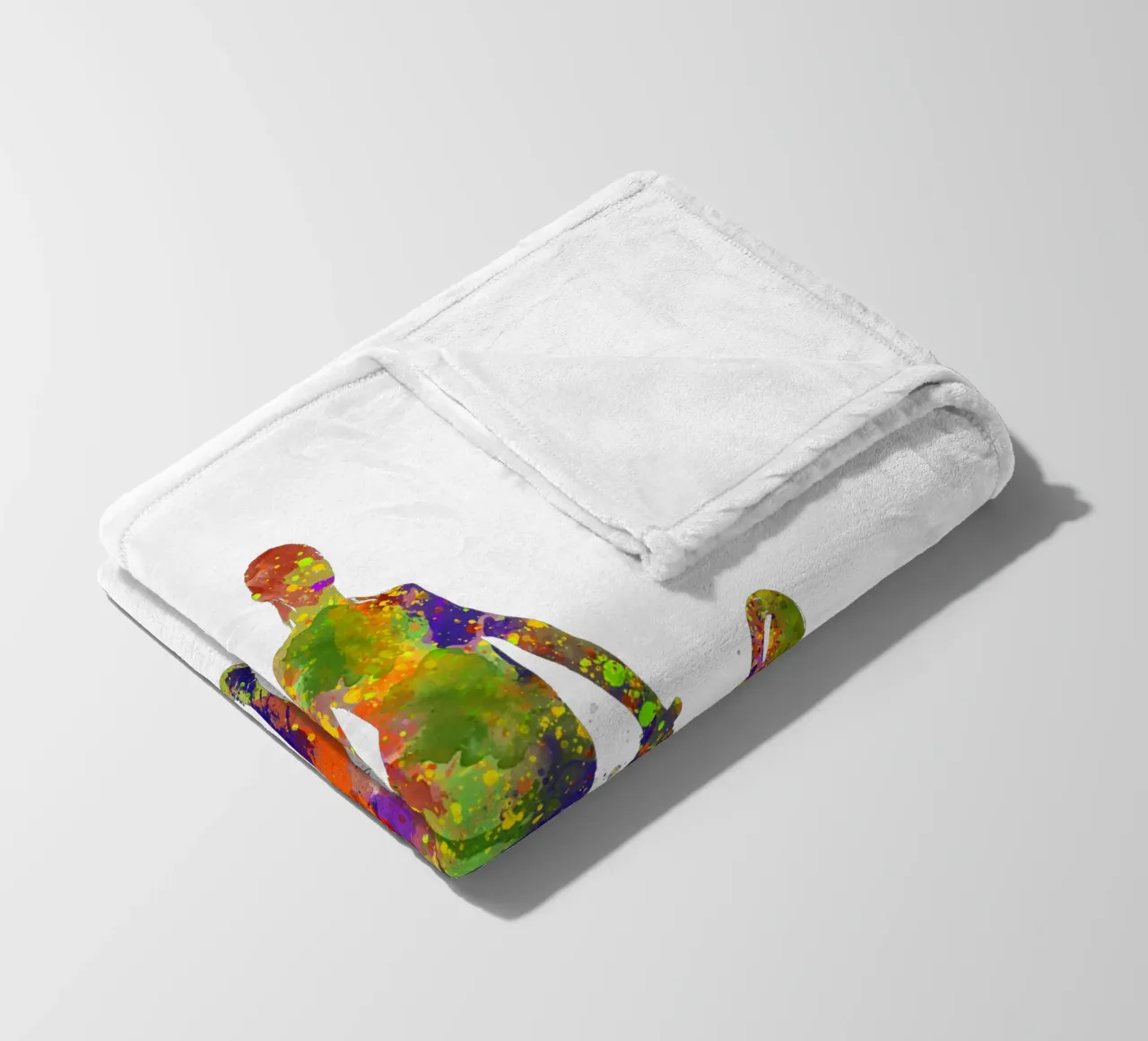 Donna che solleva pesi in acquerello coperta in pile da ⚽ Sports Pulse