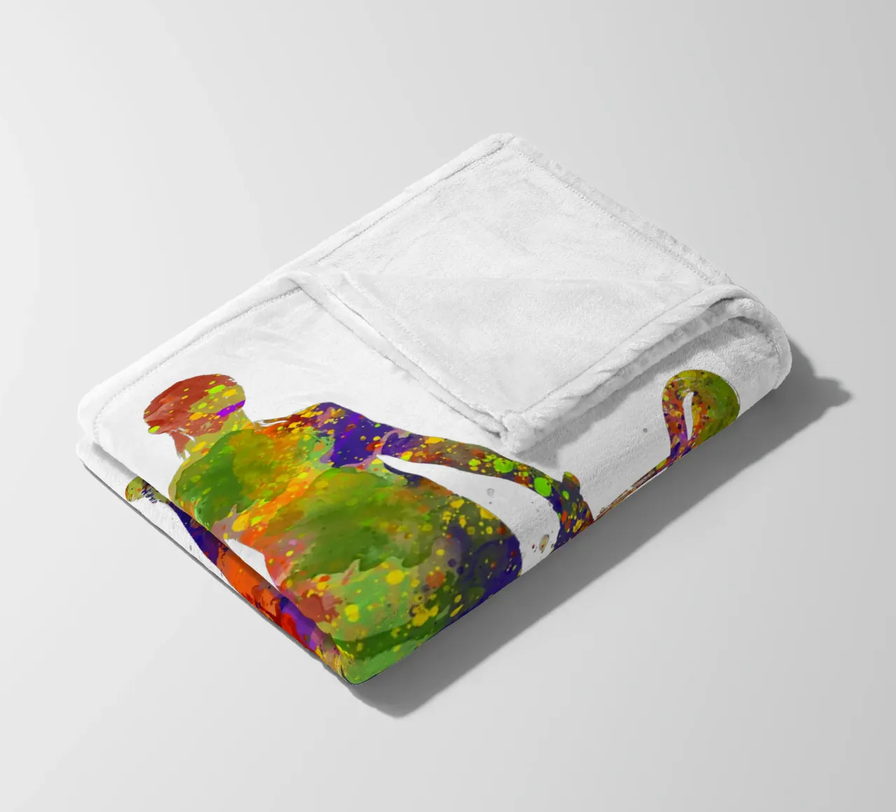 Donna che solleva pesi in acquerello coperta in pile da ⚽ Sports Pulse