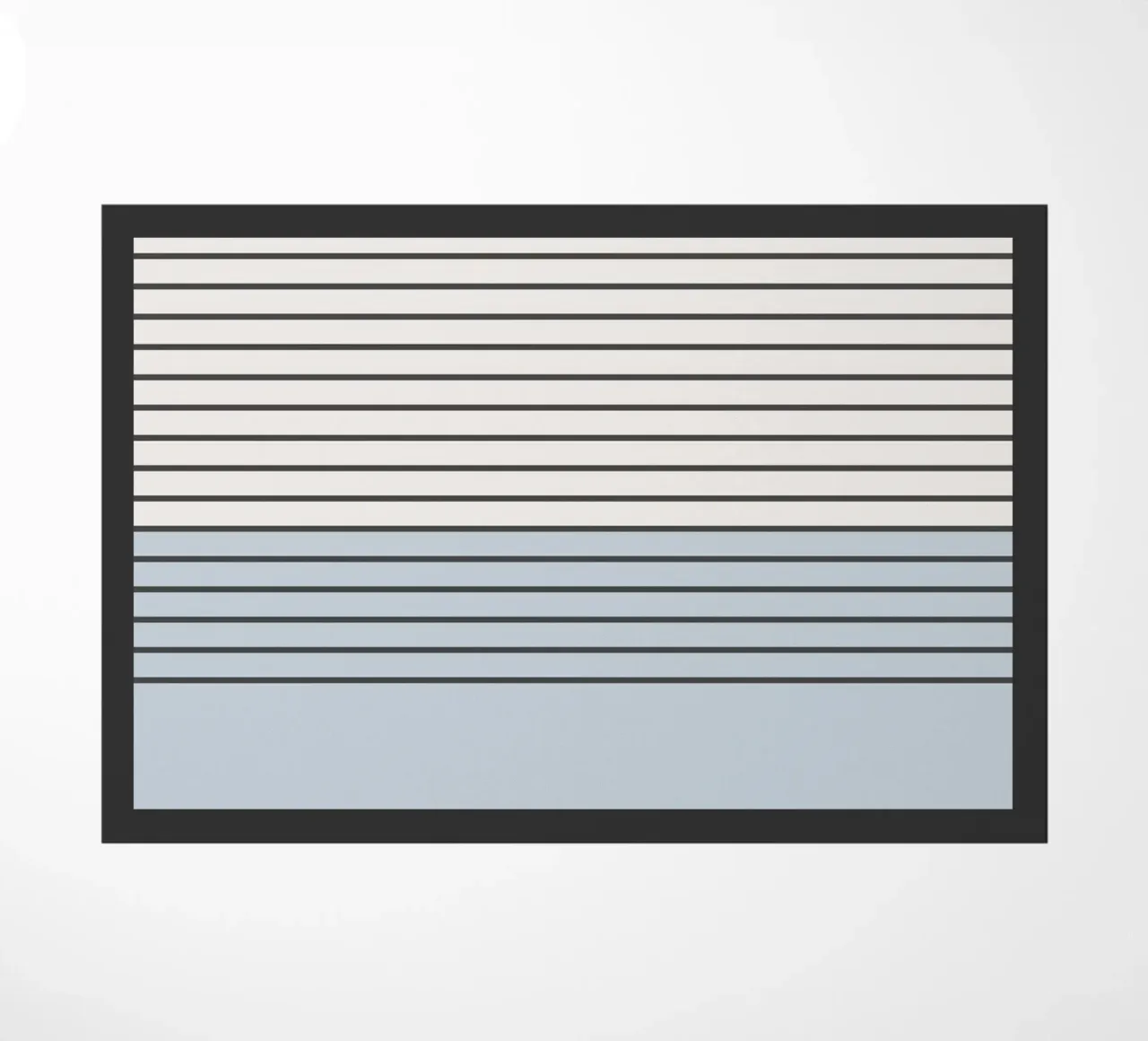 Blue Block Stripes Pattern doormat by Altruist Studio