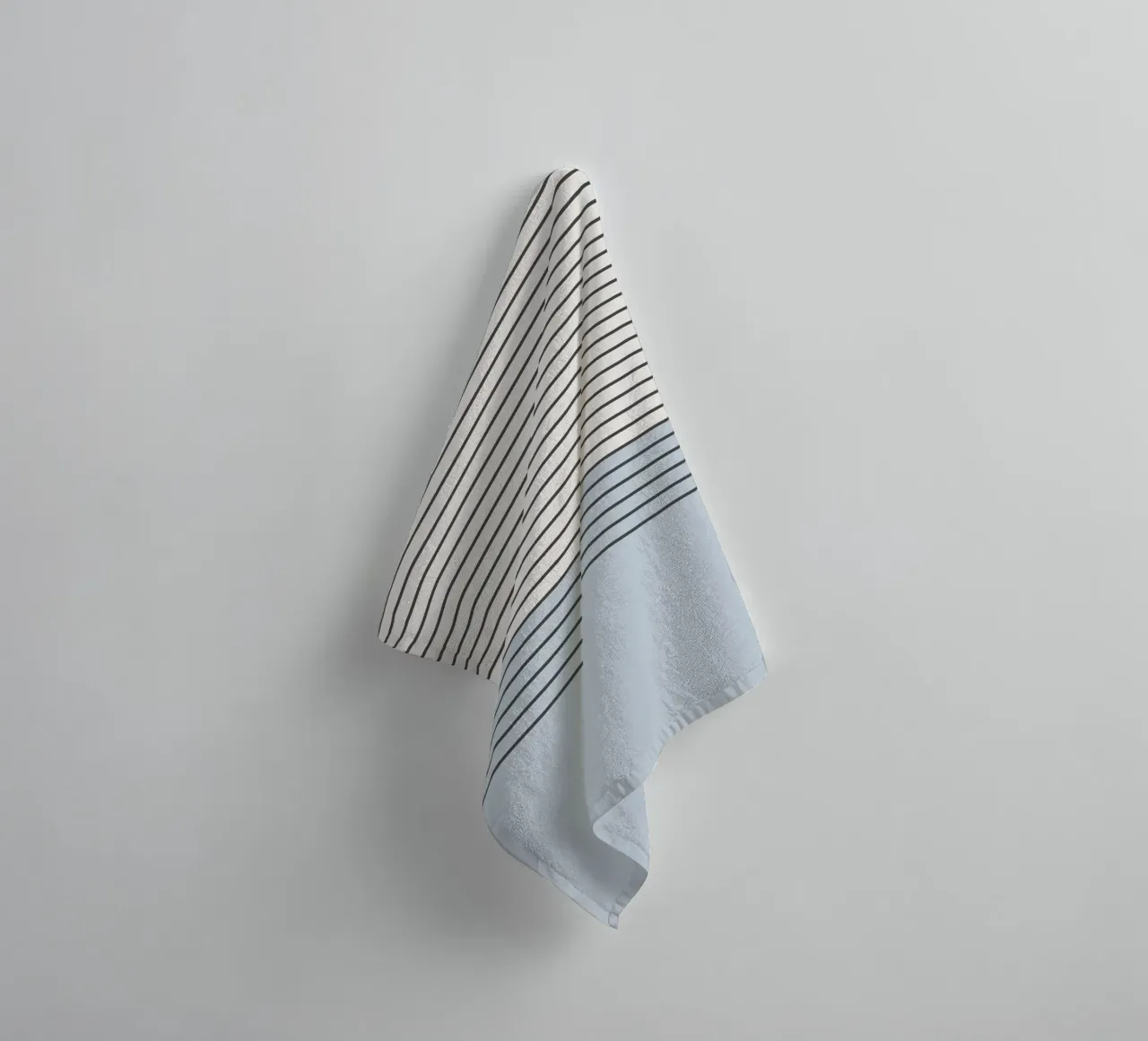 Blue Block Stripes Pattern towel by Altruist Studio