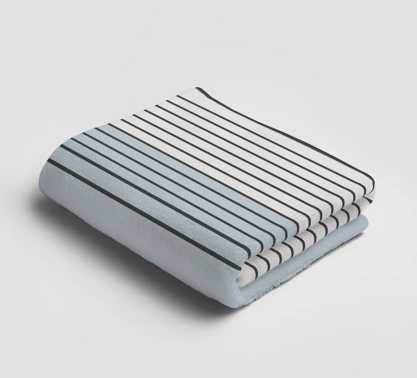 Blue Block Stripes Pattern towel by Altruist Studio