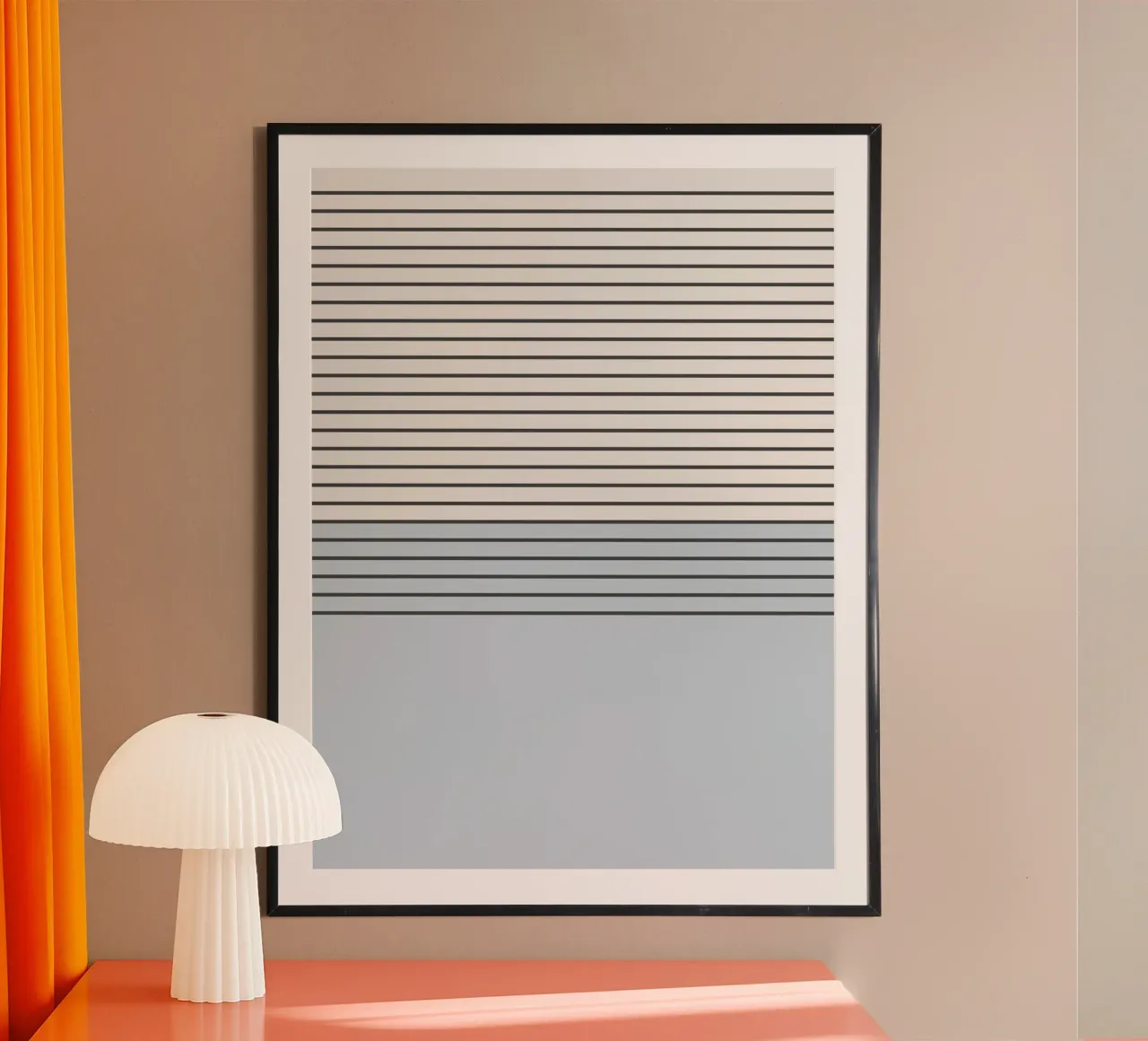 Blue Block Stripes Pattern poster by Altruist Studio