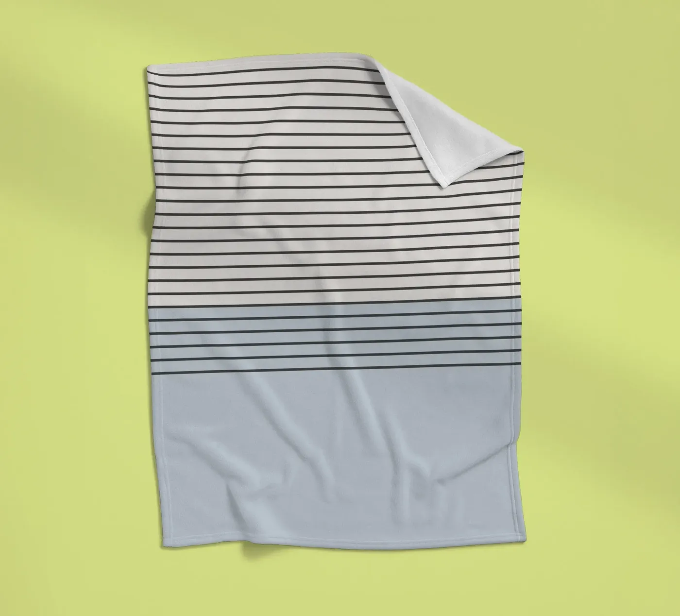 Blauw blokstrepenpatroon fleecedeken van Altruist Studio
