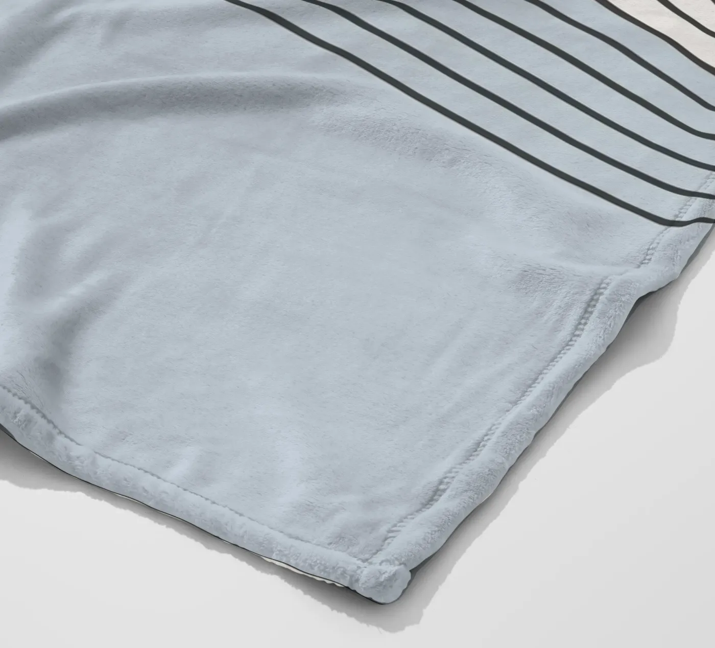 Blauw blokstrepenpatroon fleecedeken van Altruist Studio
