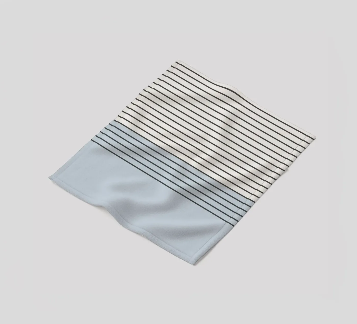 Blaues Blockstreifen-Muster Fleecedecke von Altruist Studio
