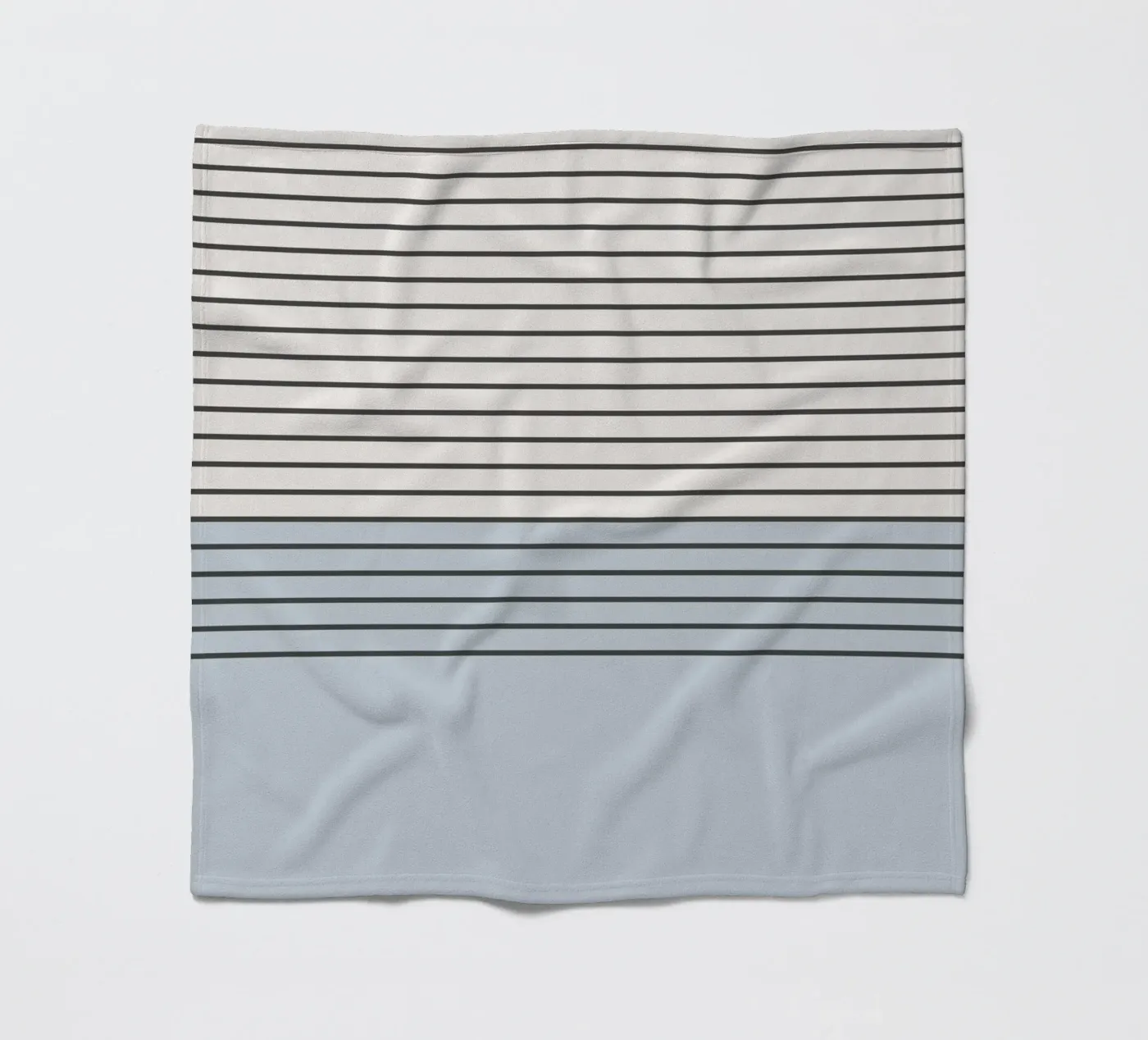 Blaues Blockstreifen-Muster Fleecedecke von Altruist Studio