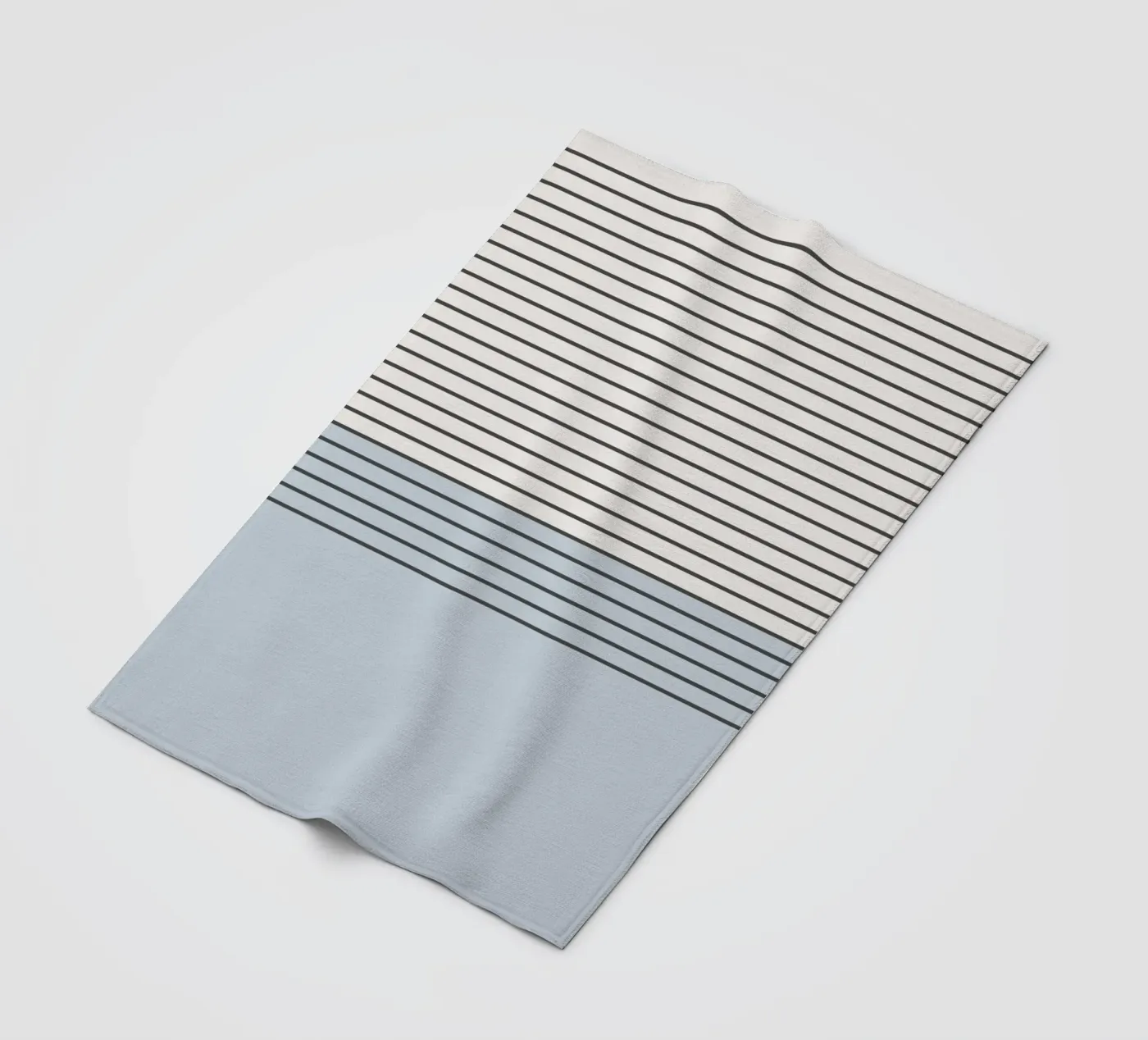 Blaues Blockstreifen-Muster Fleecedecke von Altruist Studio