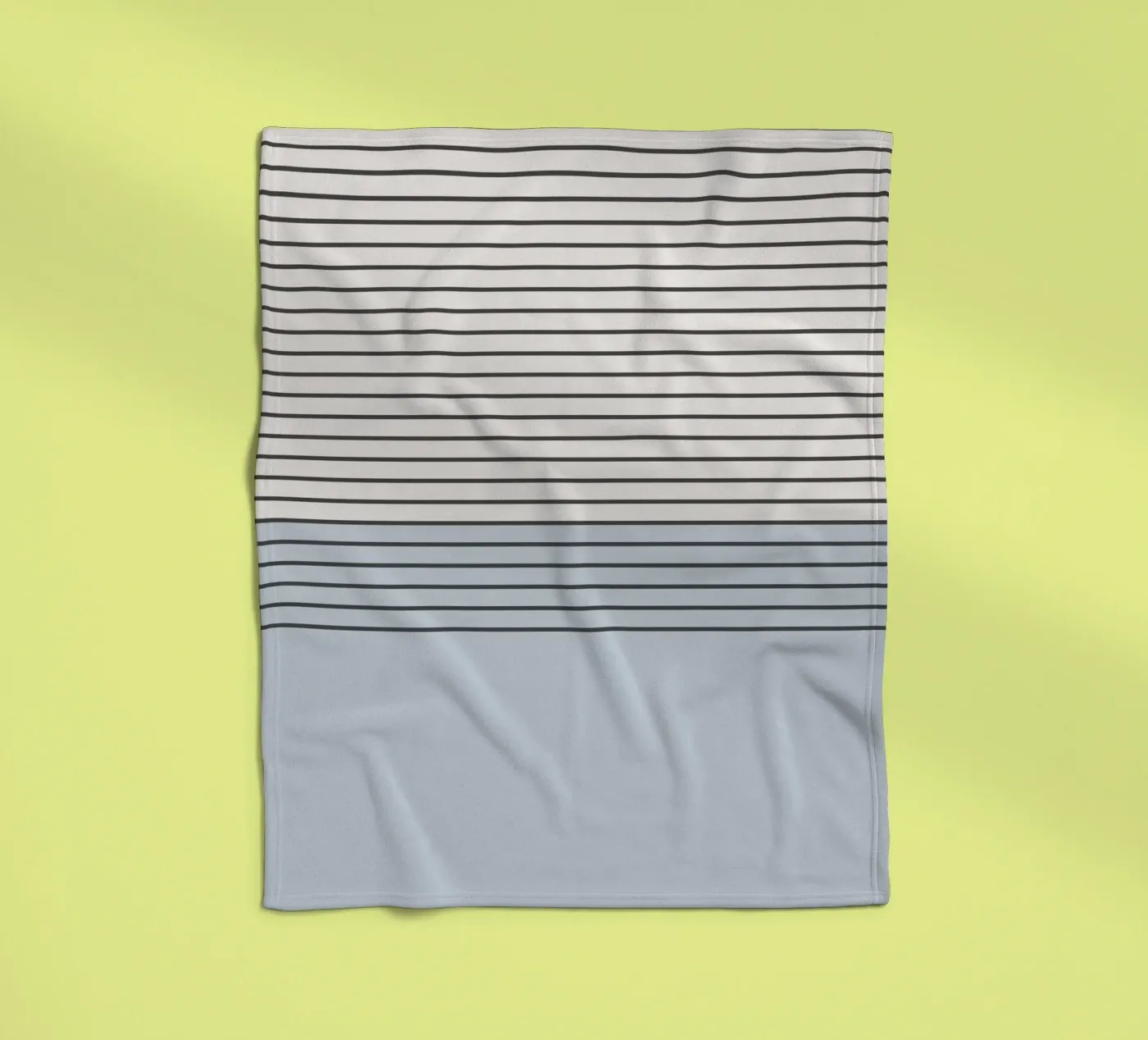 Blaues Blockstreifen-Muster Fleecedecke von Altruist Studio