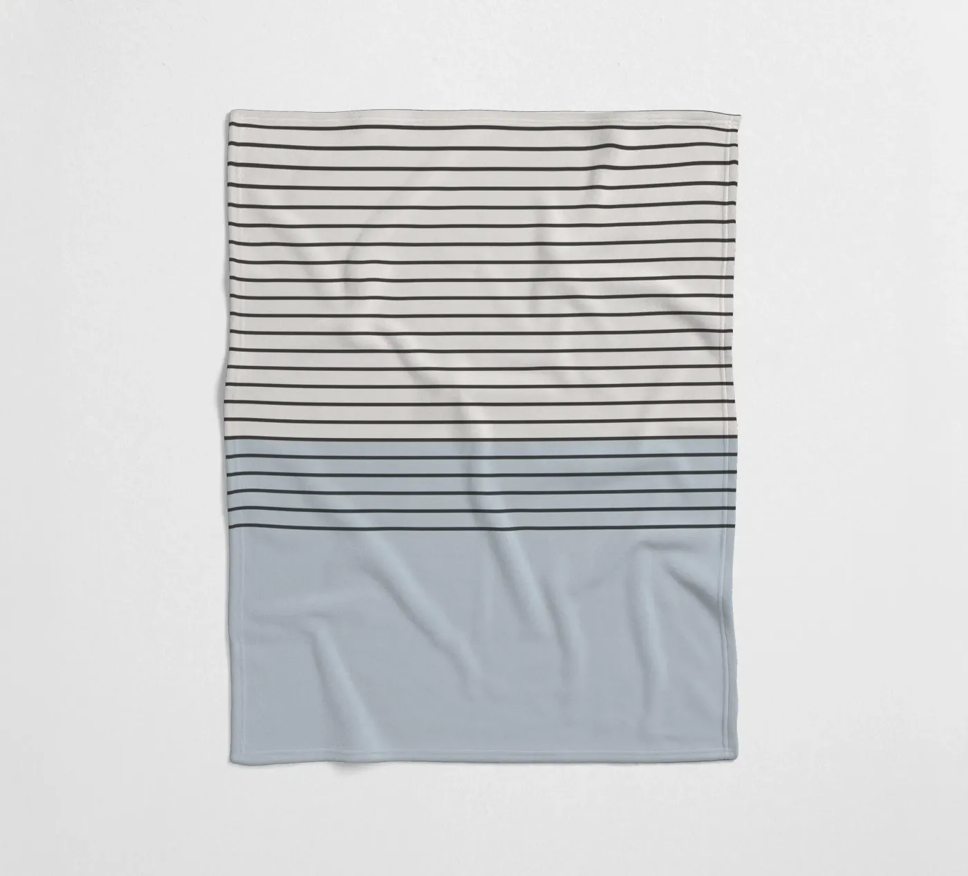 Blauw blokstrepenpatroon fleecedeken van Altruist Studio