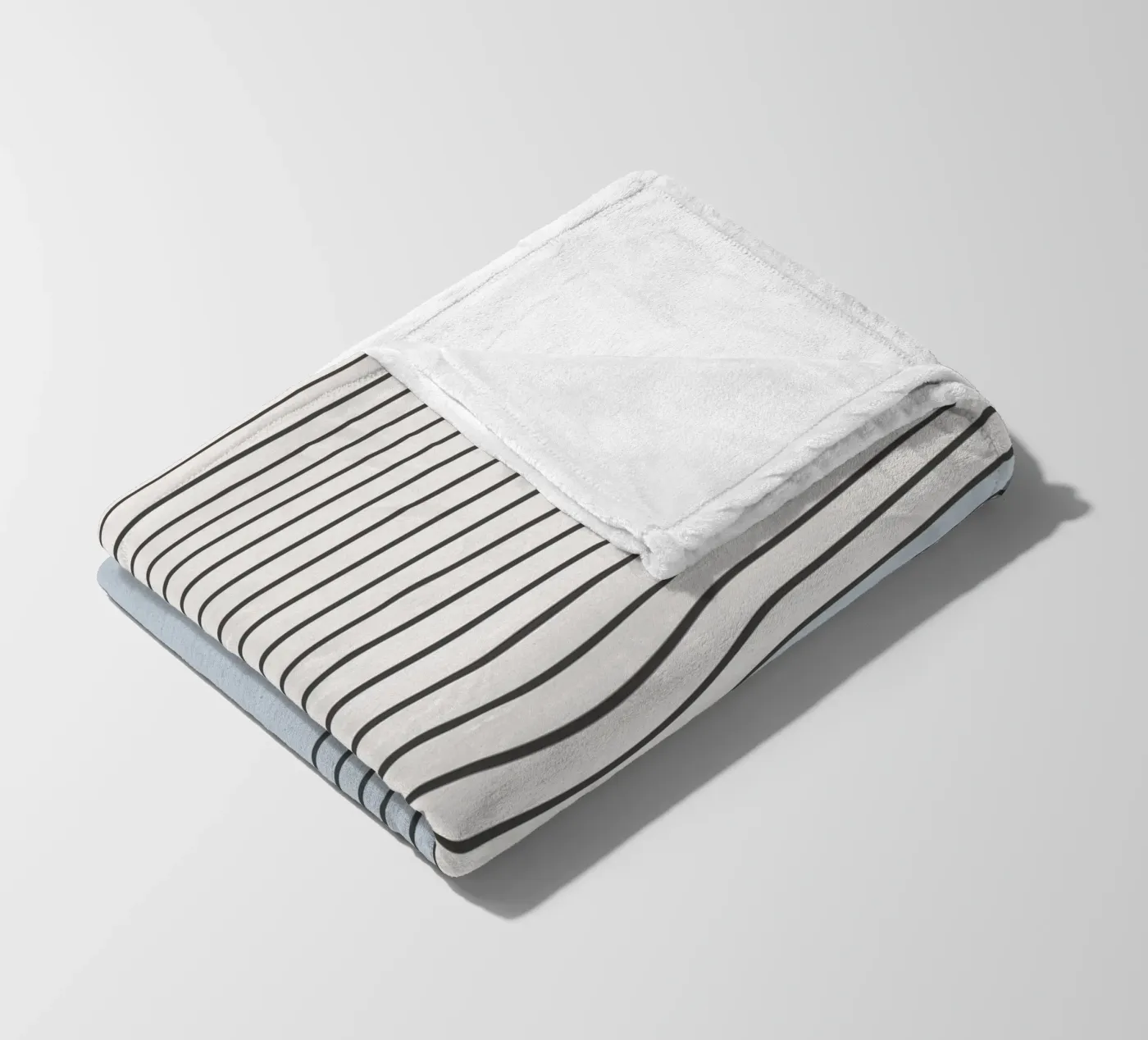 Blaues Blockstreifen-Muster Fleecedecke von Altruist Studio