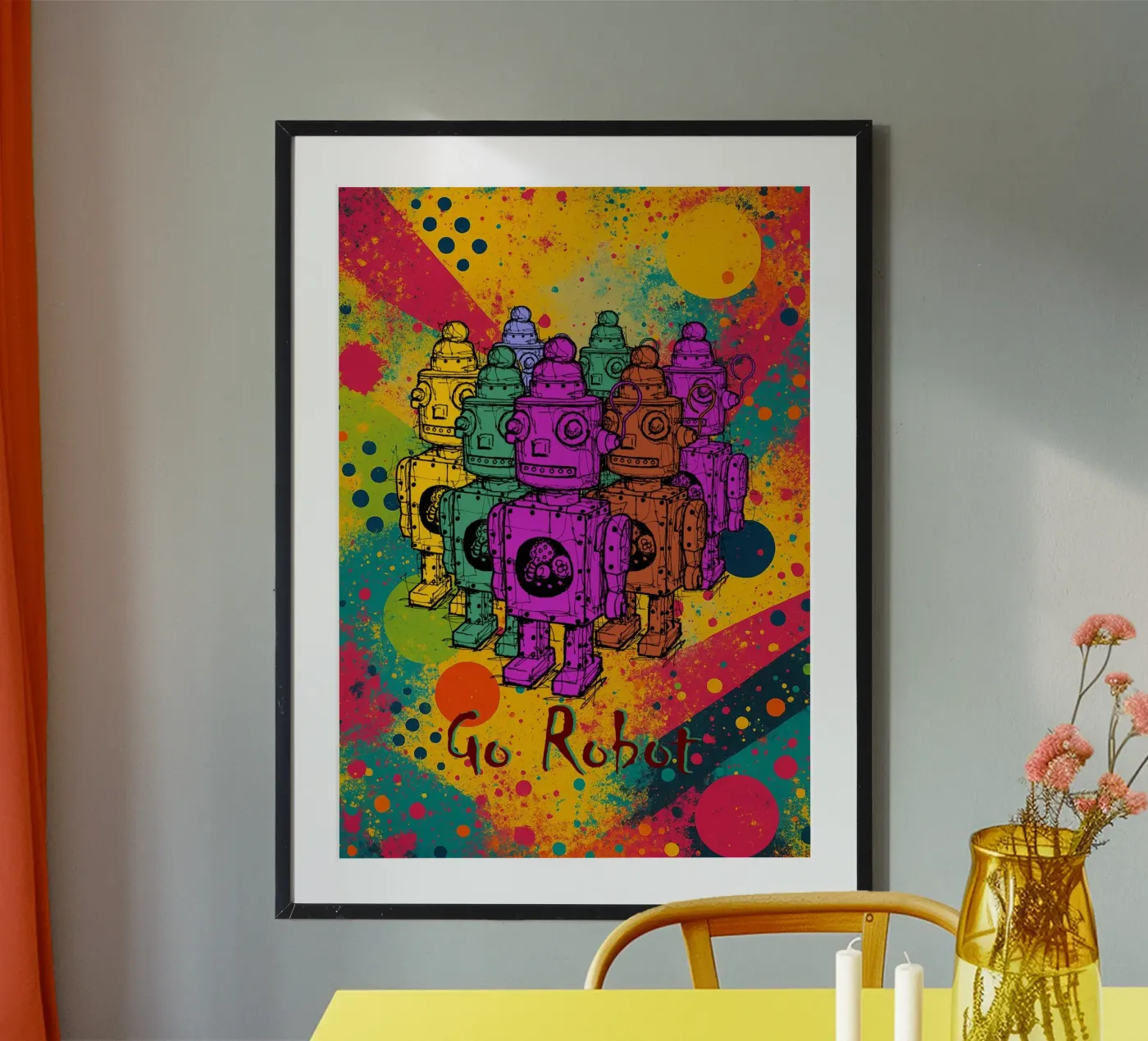 Roboter gehen Poster von BOHOvisual