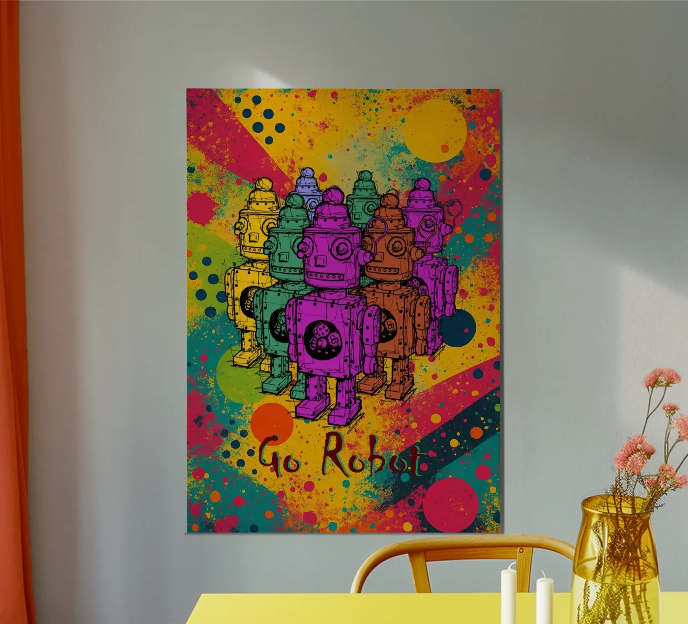 Roboter gehen Poster von BOHOvisual