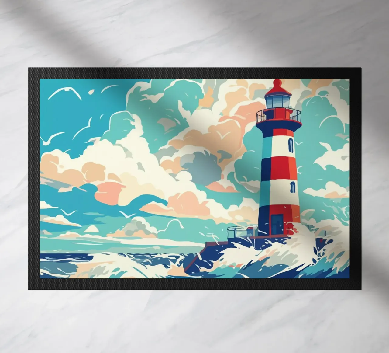 Lighthouse in Stormy Sea zerbino da edsonramosart
