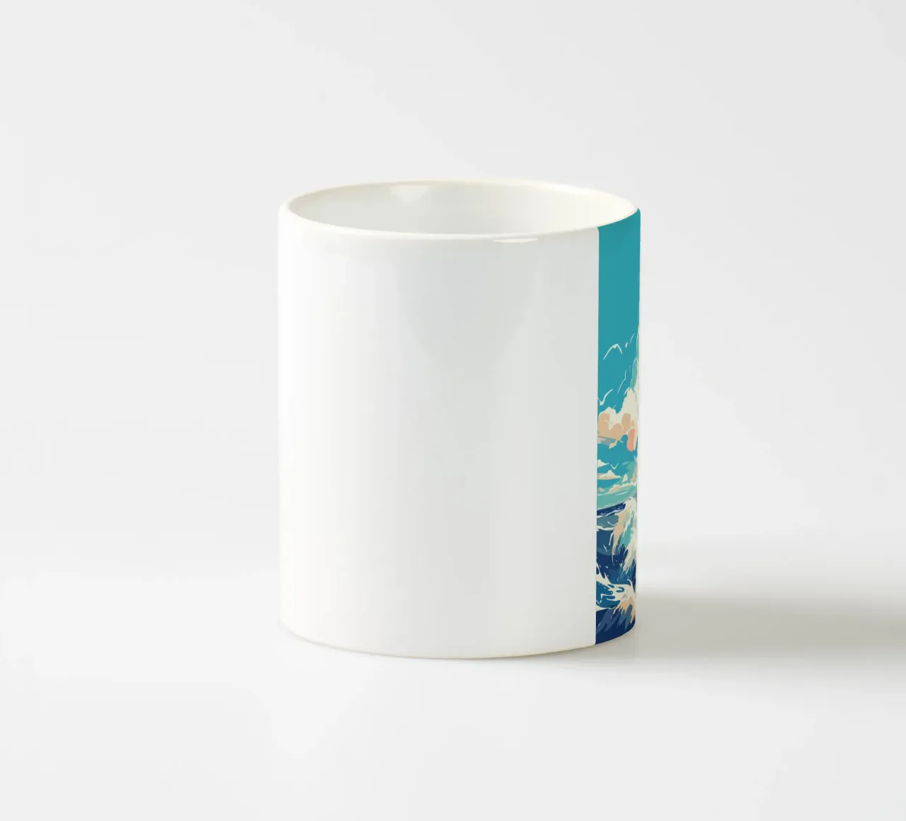 Lighthouse in Stormy Sea tazza in ceramica da edsonramosart