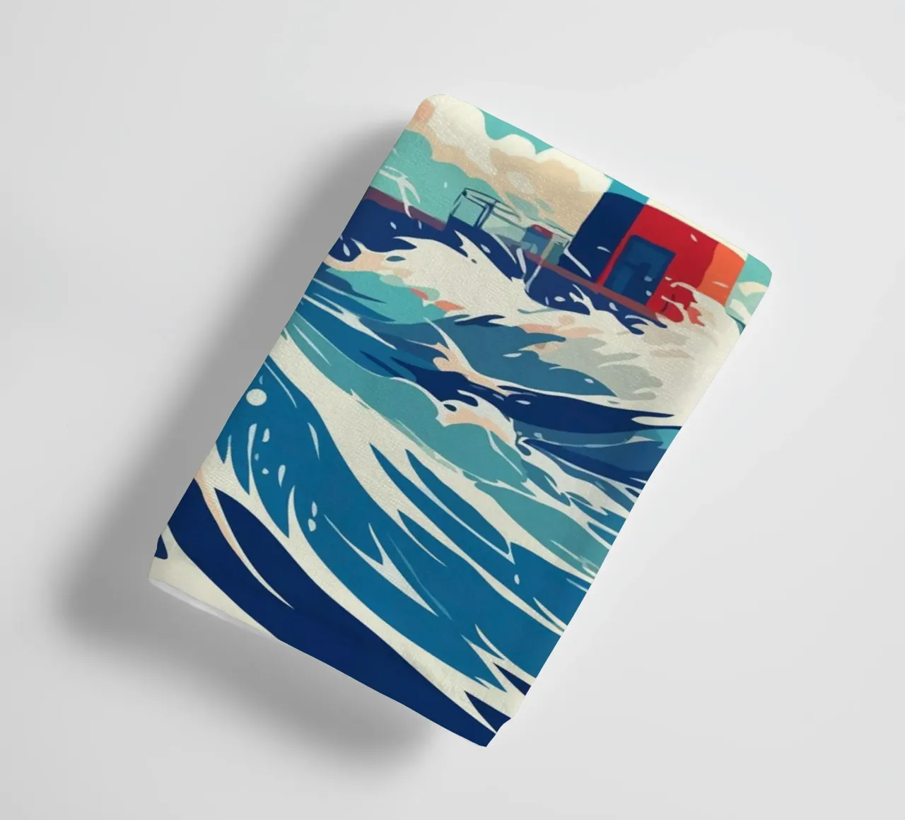 Lighthouse in Stormy Sea asciugamano da bagno da edsonramosart