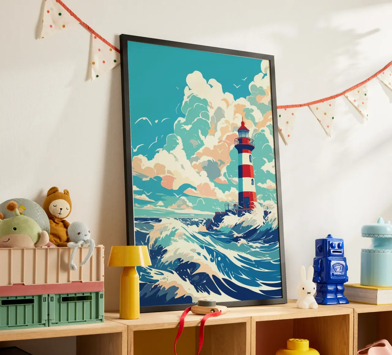 Lighthouse in Stormy Sea carta hahnemühle da edsonramosart