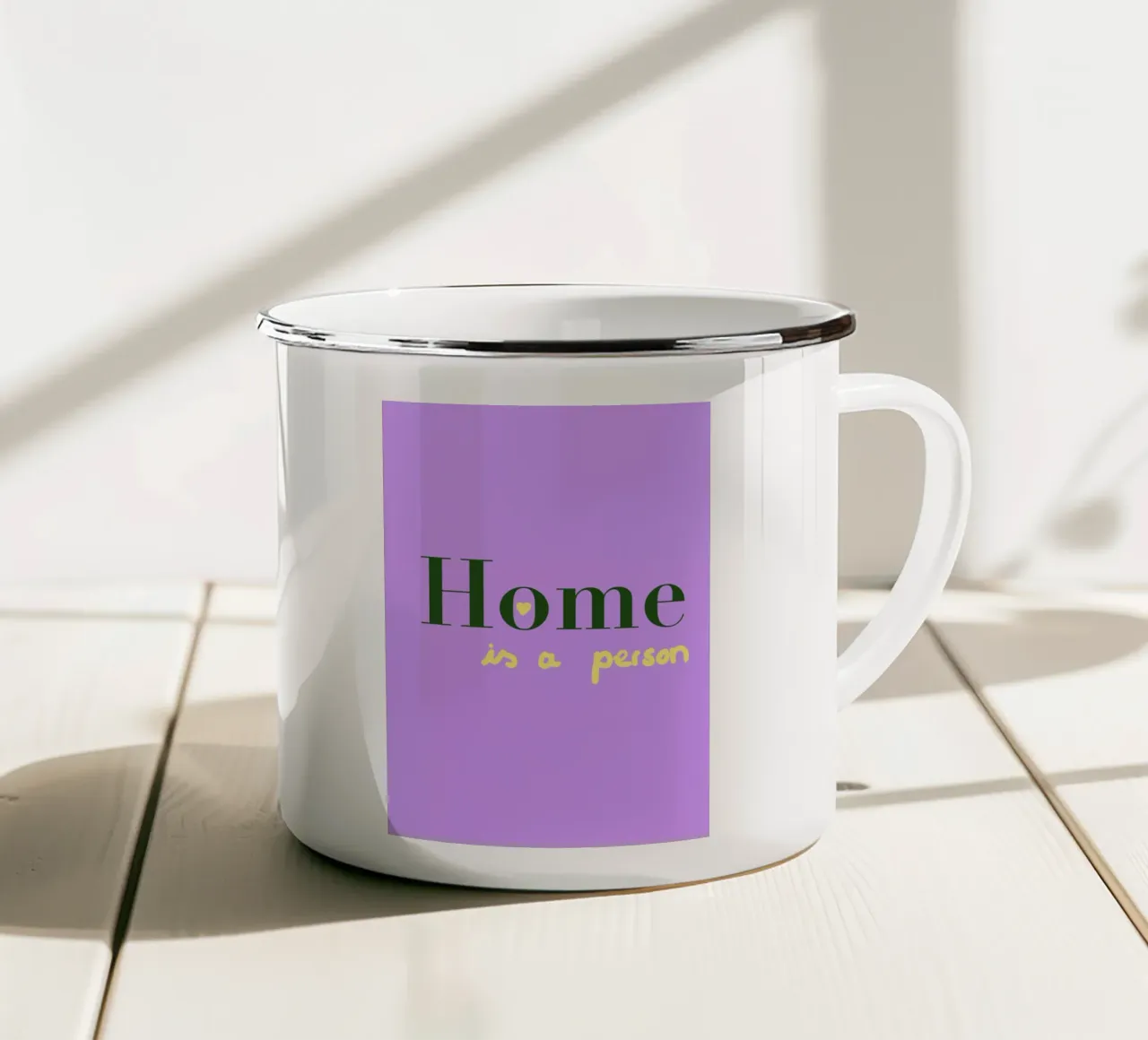 Home is a person tazza in smalto da Hej Ibiza by Ute Arnold