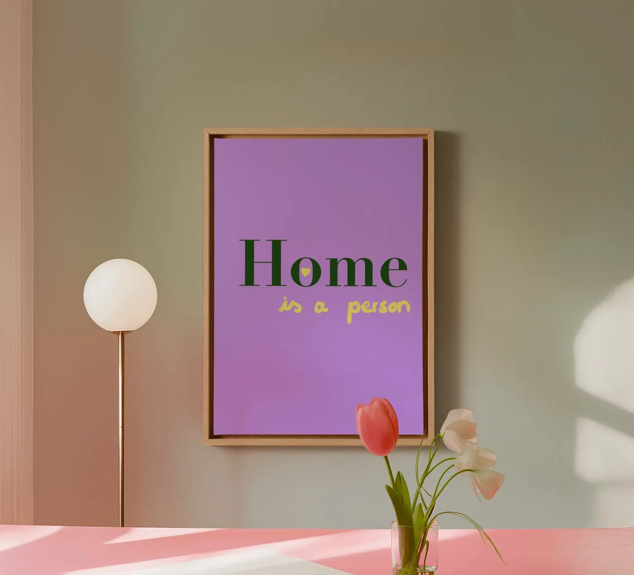 Home is a person tela con Cornice a cassetta da Hej Ibiza by Ute Arnold