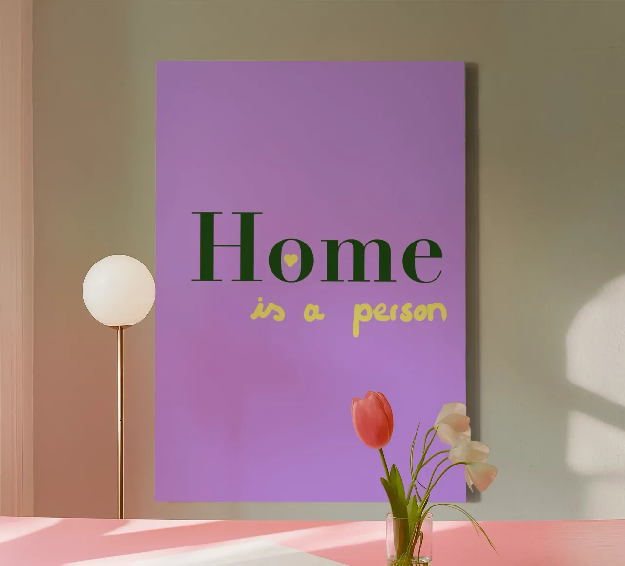 Home is a person tela con Cornice a cassetta da Hej Ibiza by Ute Arnold