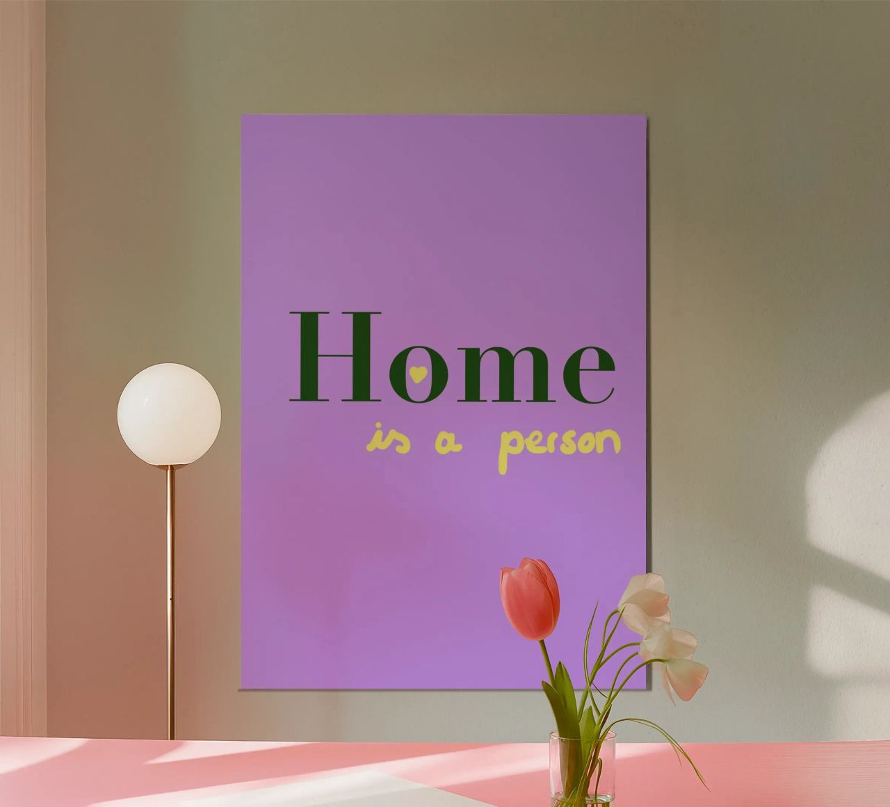 Home is a person Poster von Hej Ibiza by Ute Arnold
