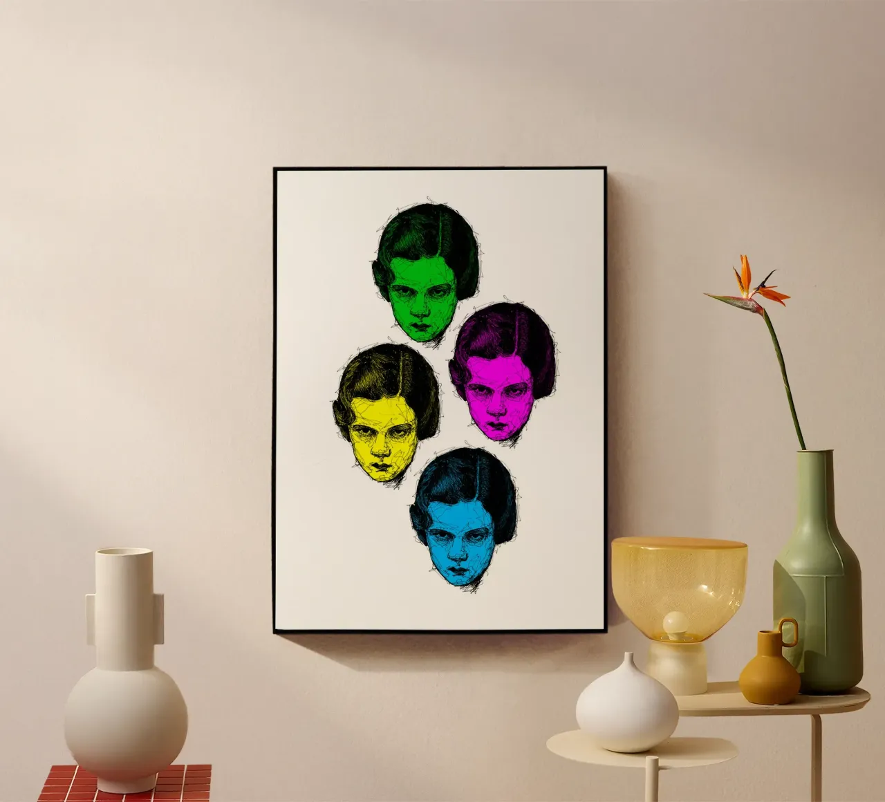 Volti a colori plexiglass da BOHOvisual