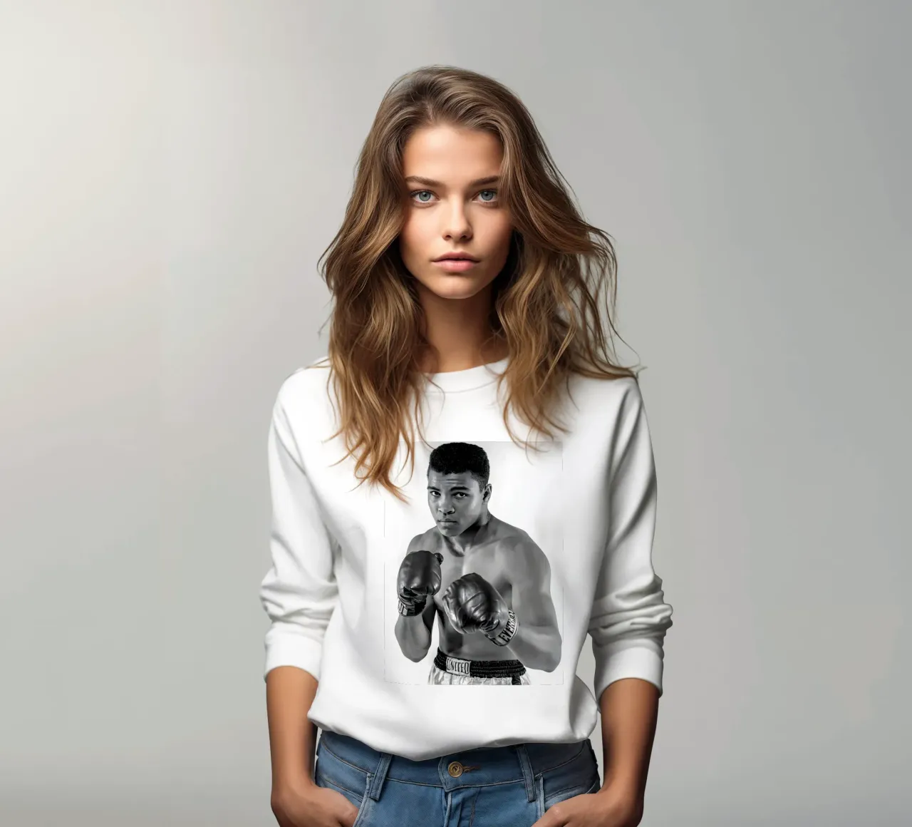 El boxeador Muhammad Ali sudadera de Galery Vintage