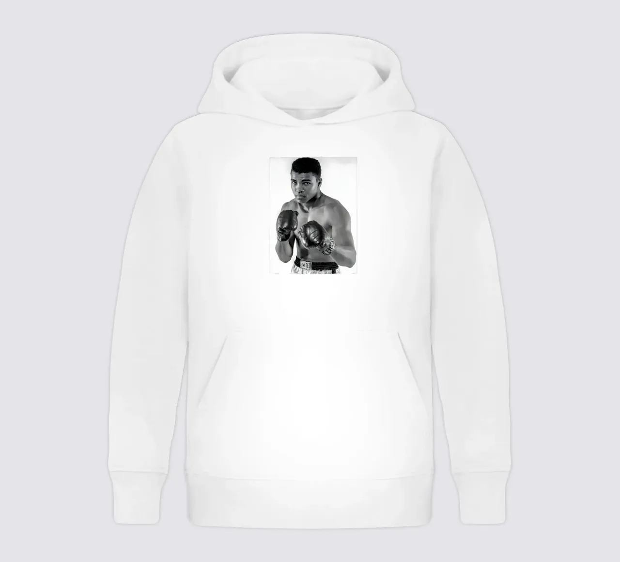 Il pugile Muhammad Ali felpa bambino con cappuccio da Galery Vintage