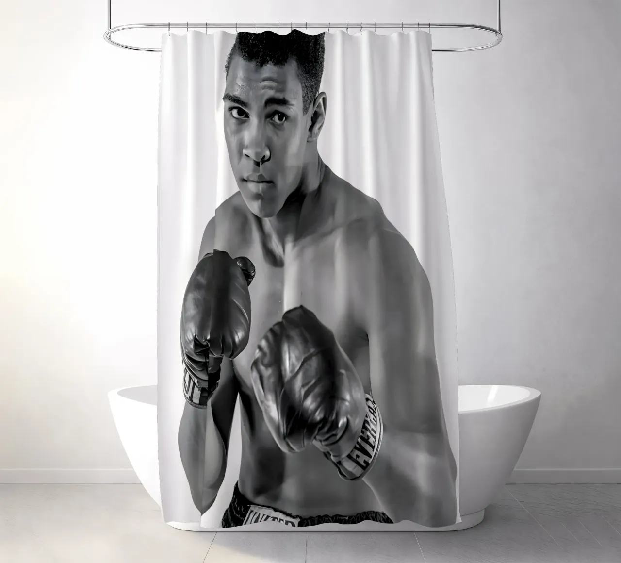 Il pugile Muhammad Ali tenda da doccia da Galery Vintage