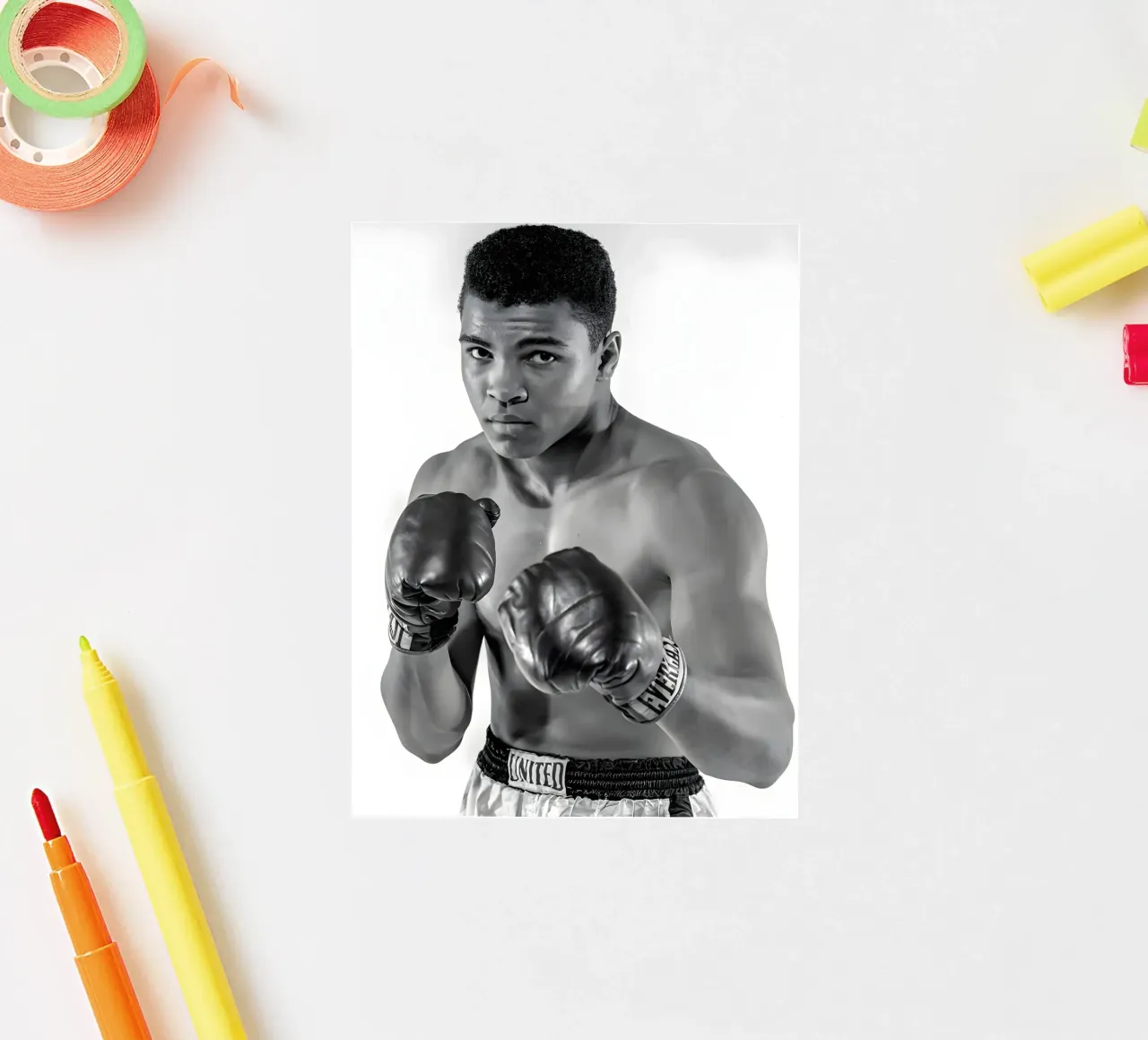 Il pugile Muhammad Ali adesivo da Galery Vintage