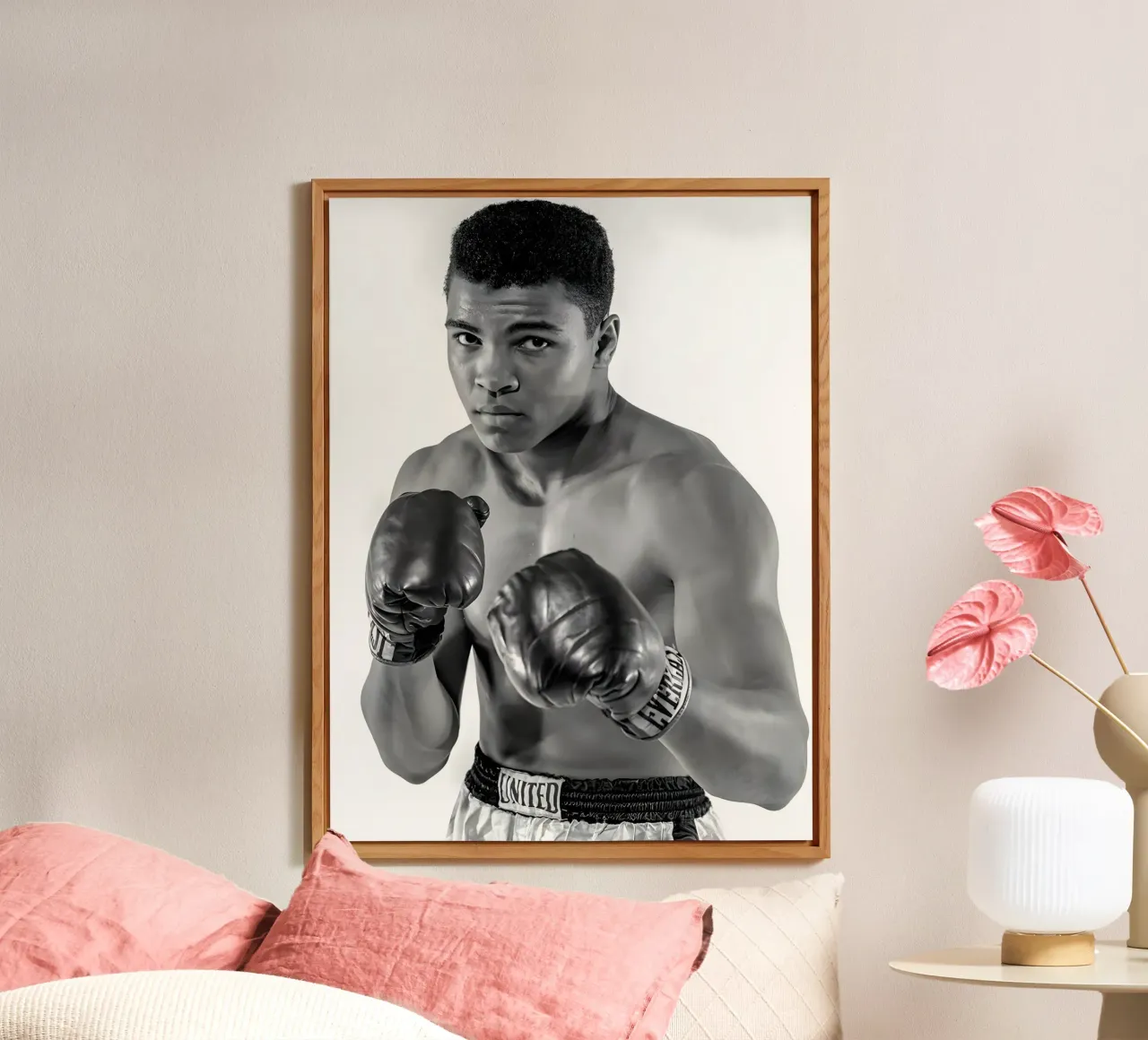Il pugile Muhammad Ali alluminio dibond da Galery Vintage
