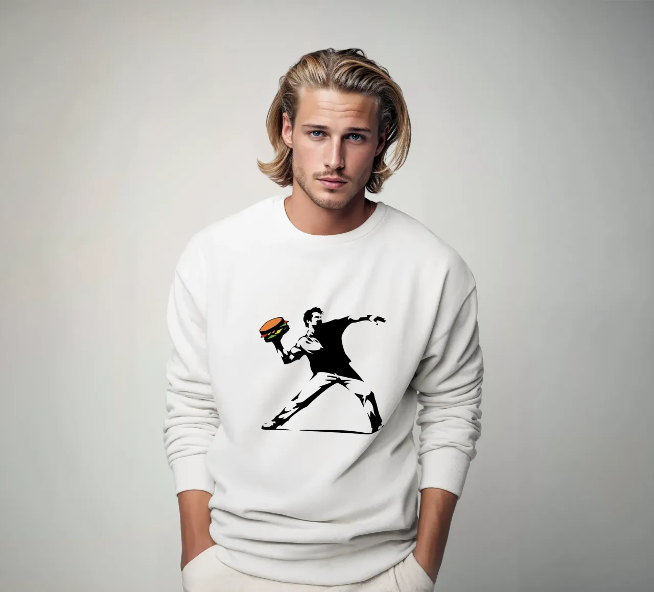 Amburgo Pop Art Burst felpa da TeeLab