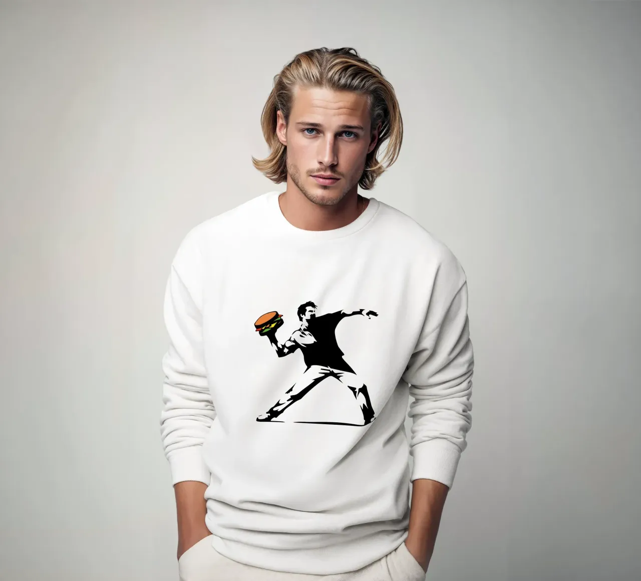 Amburgo Pop Art Burst felpa da TeeLab