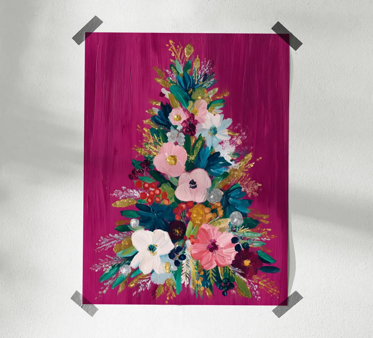 Velvet Bloom Tree carta hahnemühle da velvetwinterstudio