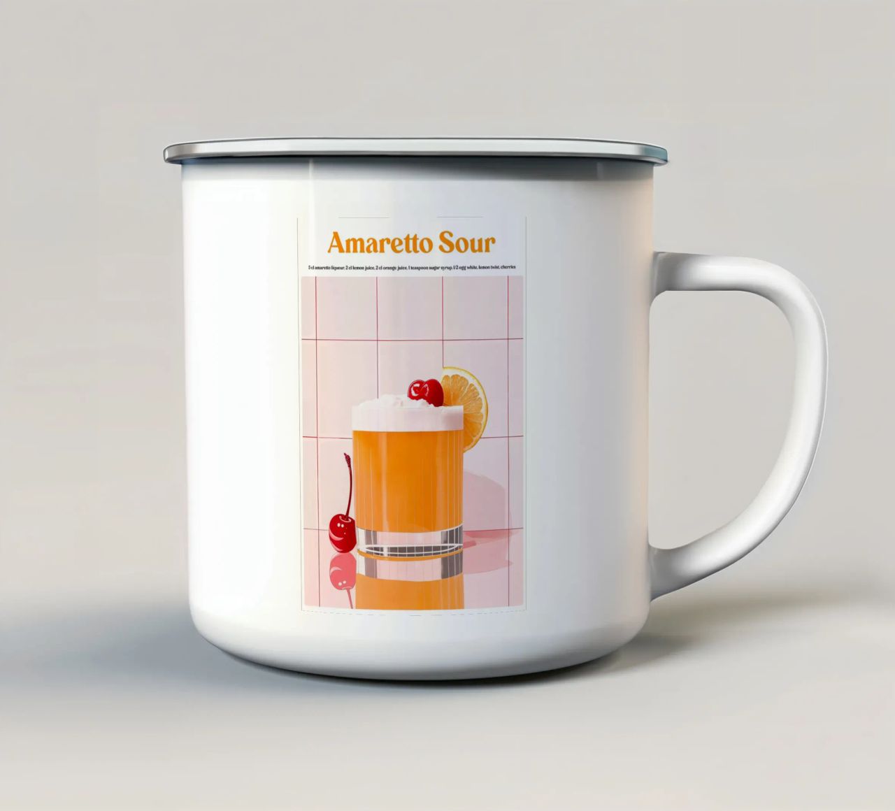 Boho Poster Club 1 Amaretto Sour tazza in smalto da Boho Print Collection