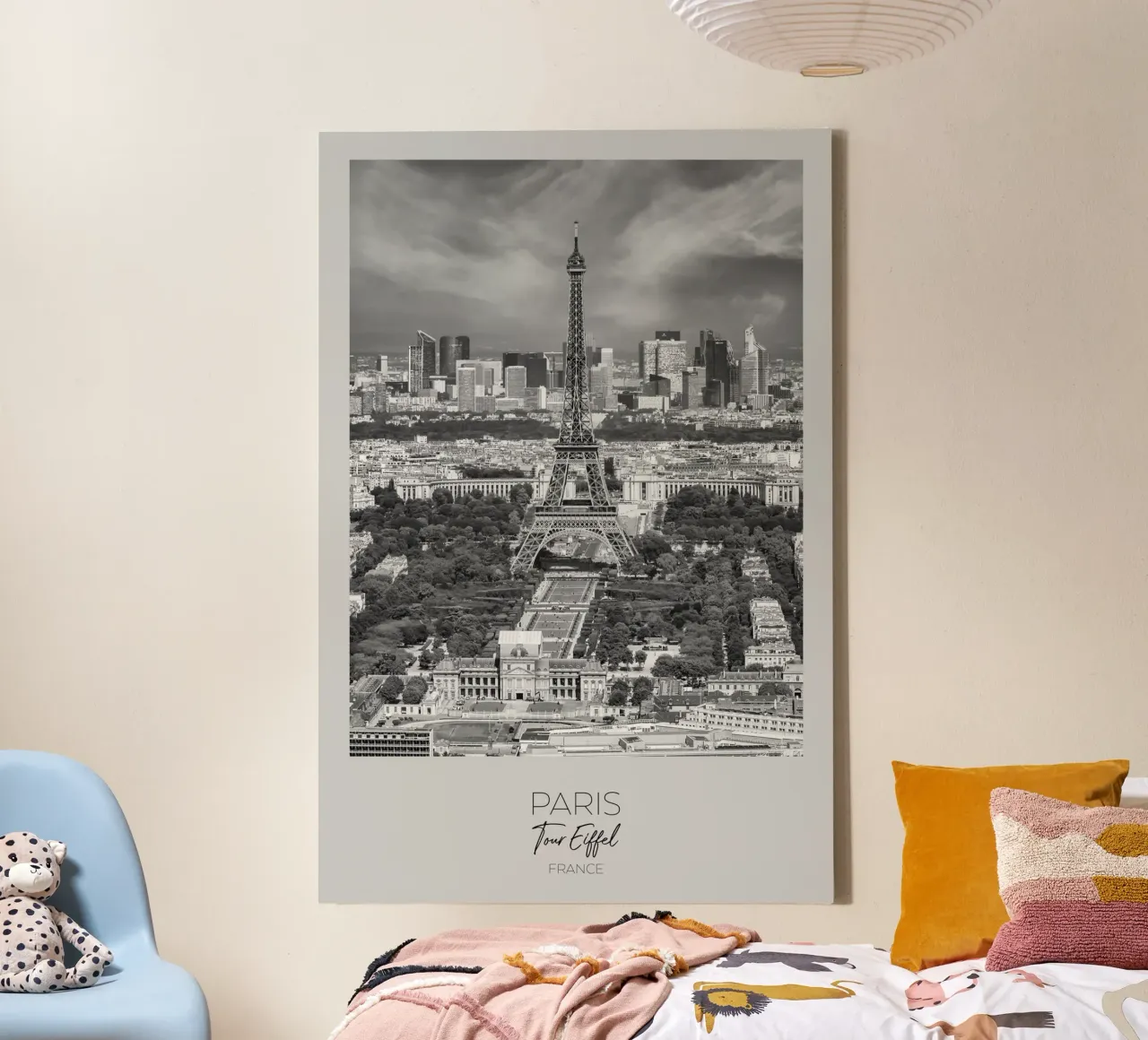 En point de mire : PARIS Vue sur la Tour Eiffel toile de Melanie Viola