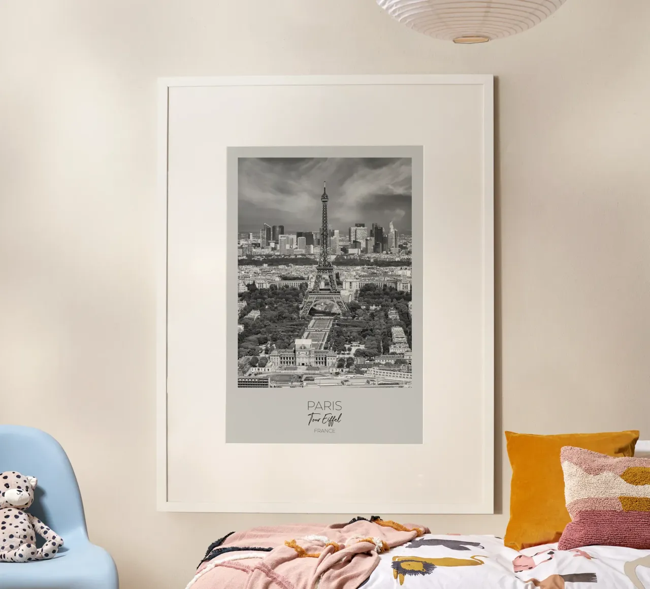 In primo piano: PARIGI Vista della Torre Eiffel poster da Melanie Viola