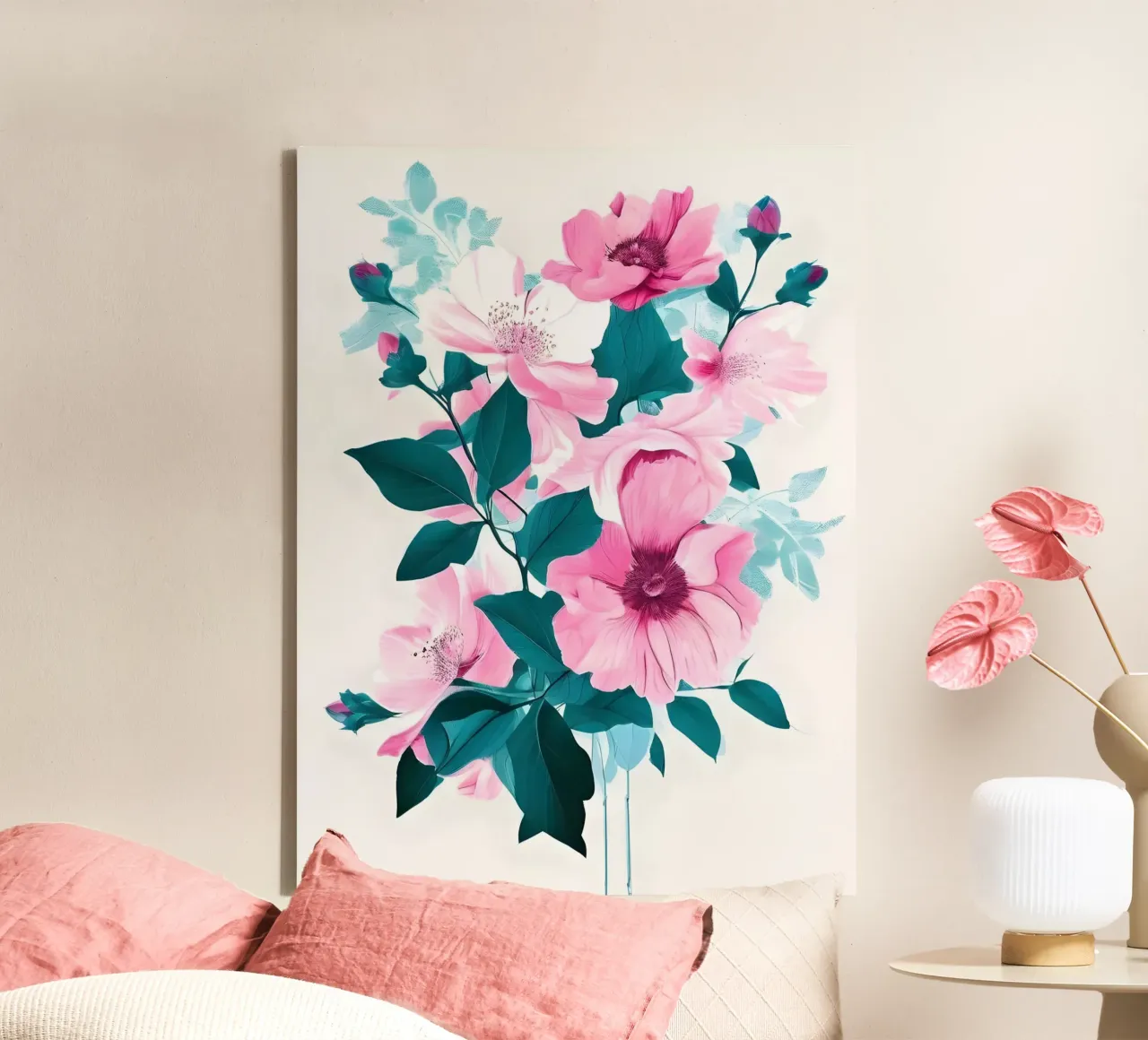 Eleganza in fiore tela con Cornice a cassetta da Artistic-shop